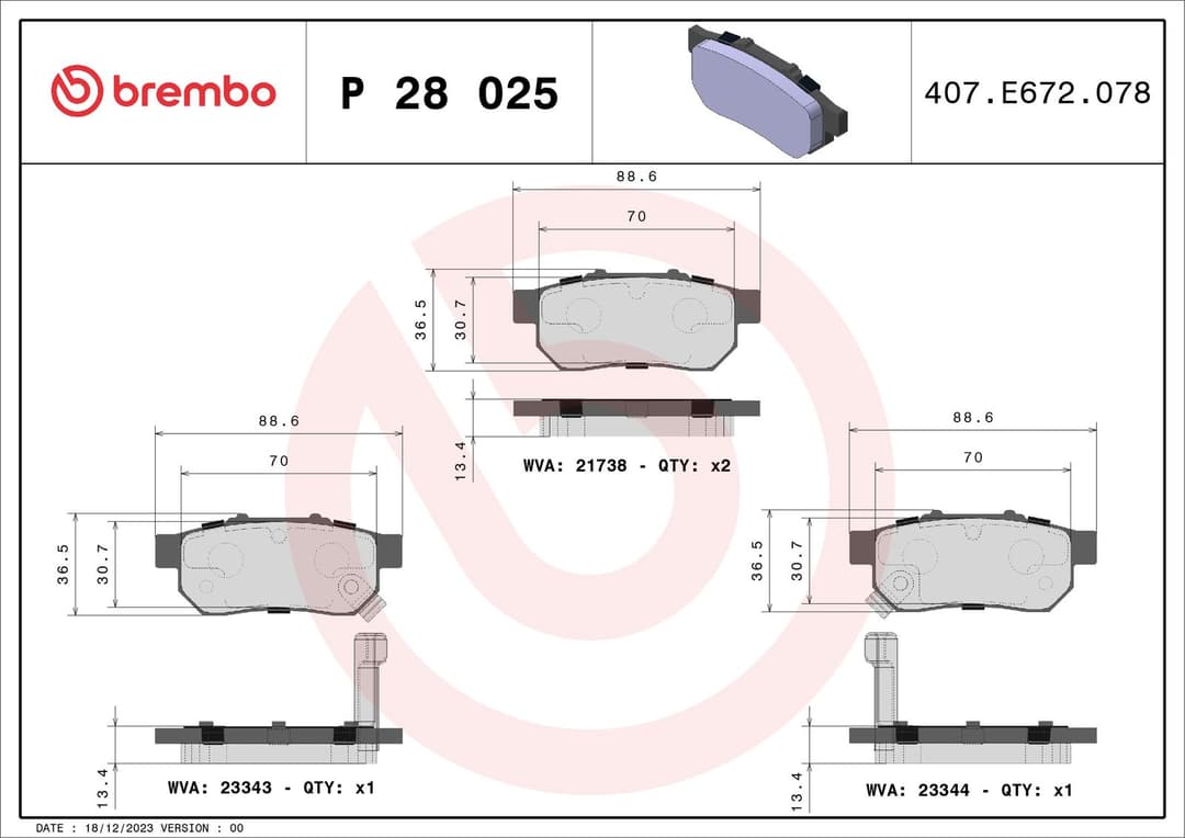 set placute frana,frana disc BREMBO PRIME LINE P 28 025