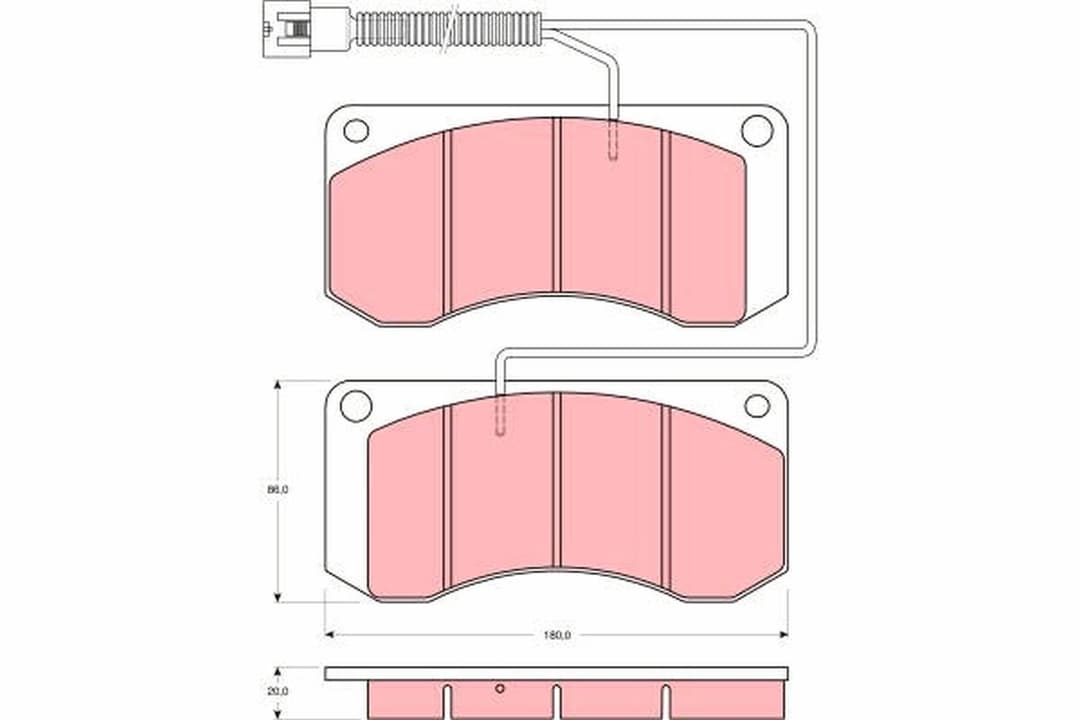 set placute frana,frana disc TRW GDB5052