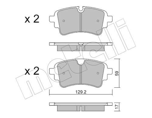 set placute frana,frana disc METELLI 22-1129-1