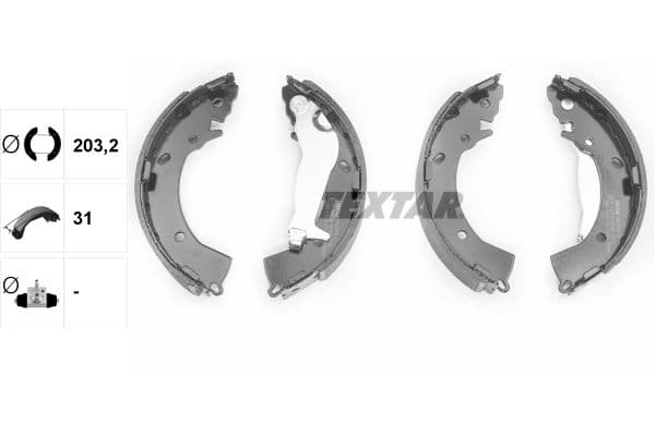 Set saboti frana TEXTAR 91063300