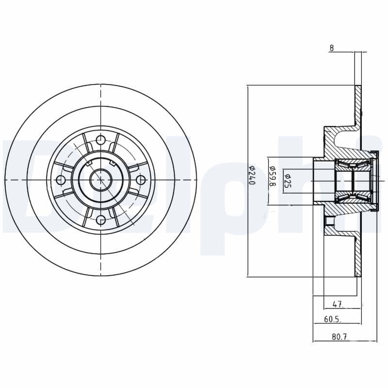 Disc frana DELPHI BG9028RS
