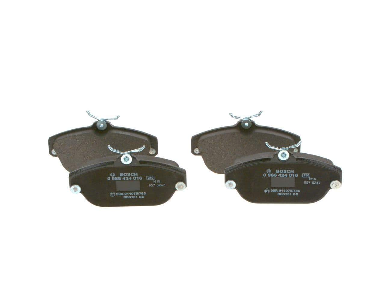 set placute frana,frana disc BOSCH 0 986 424 016