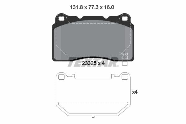 set placute frana,frana disc TEXTAR Q+ 2332502