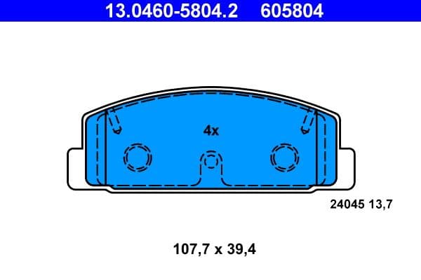 set placute frana,frana disc ATE 13.0460-5804.2