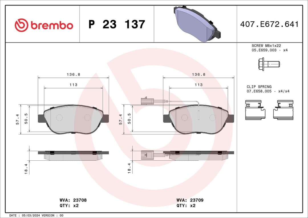 set placute frana,frana disc BREMBO PRIME LINE P 23 137
