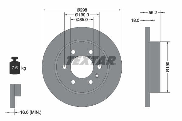 Disc frana TEXTAR PRO 92301003