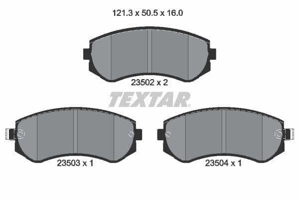 set placute frana,frana disc TEXTAR 2350201