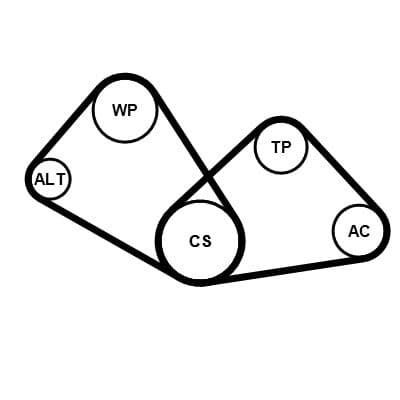 Set curea transmisie cu caneluri CONTINENTAL CTAM 4PK805K1