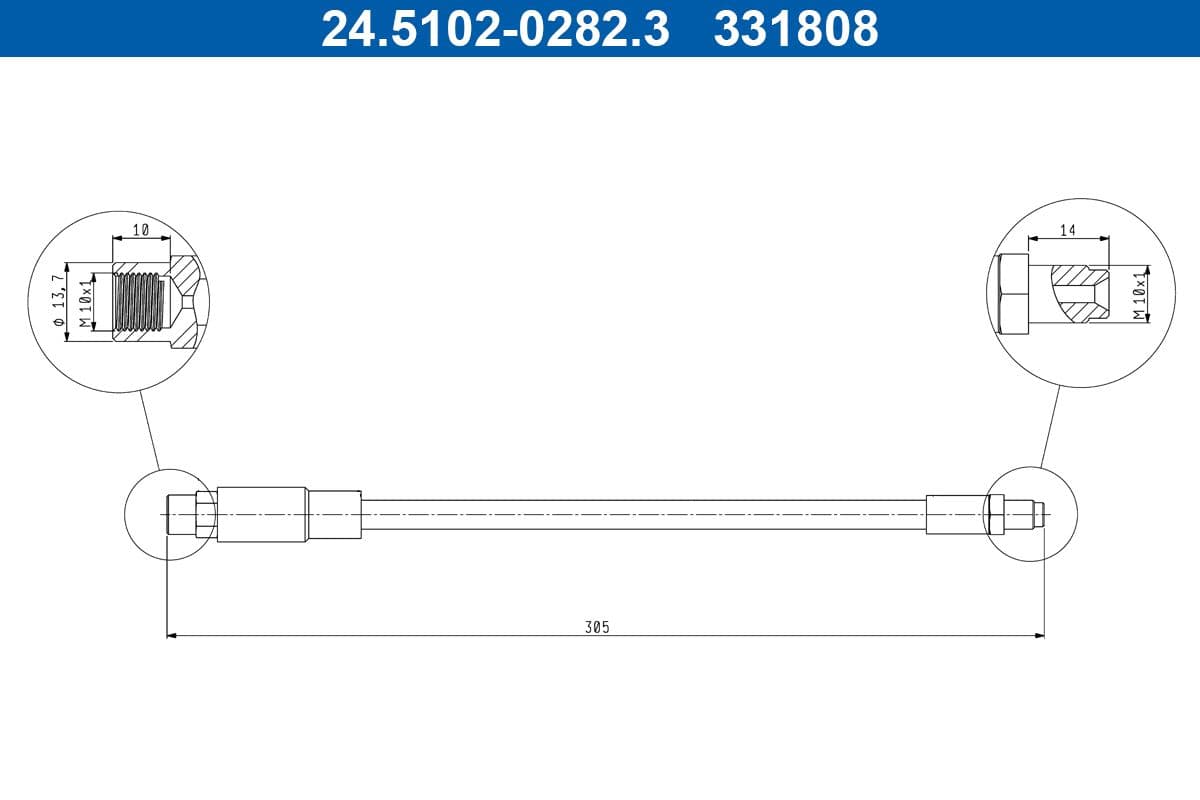 Furtun frana ATE 24.5102-0282.3