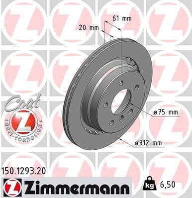 Disc frana ZIMMERMANN COAT Z 150.1293.20