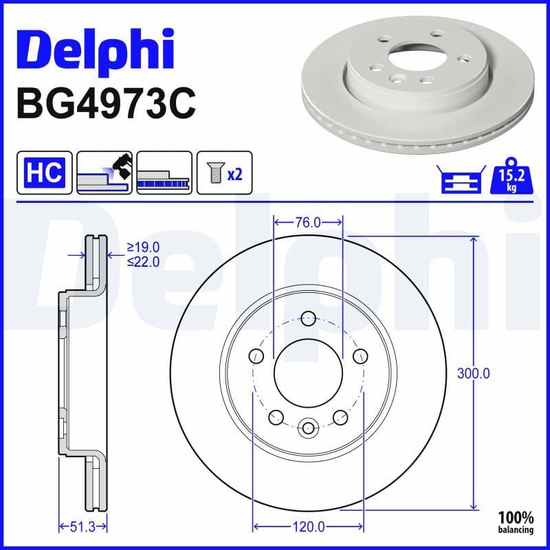 Disc frana DELPHI BG4973C