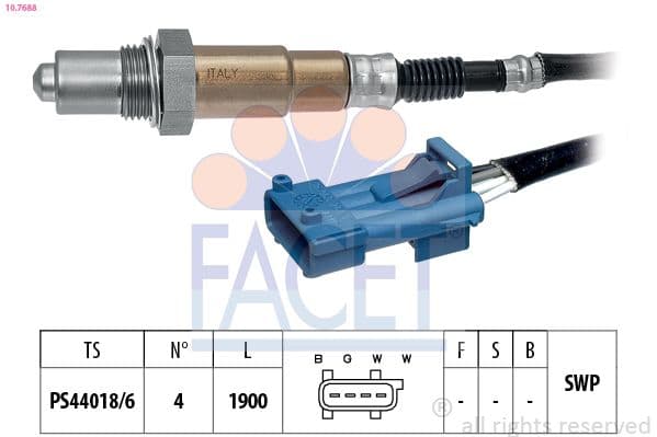 Sonda Lambda FACET Made in Italy - OE Equivalent 10.7688