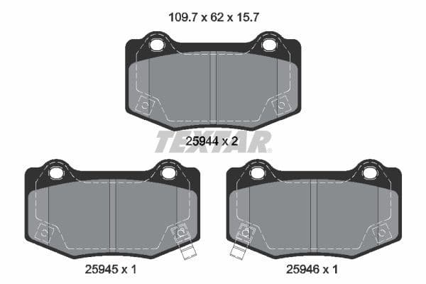 set placute frana,frana disc TEXTAR Q+ 2594401