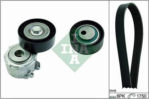 Set curea transmisie cu caneluri Schaeffler INA 529 0092 10