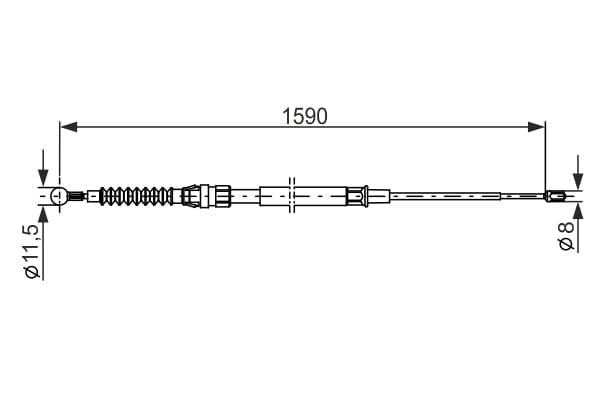 Cablu, frana de parcare BOSCH 1 987 482 265