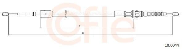 Cablu, frana de parcare COFLE 10.6044
