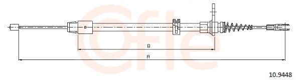 Cablu, frana de parcare COFLE 10.9448