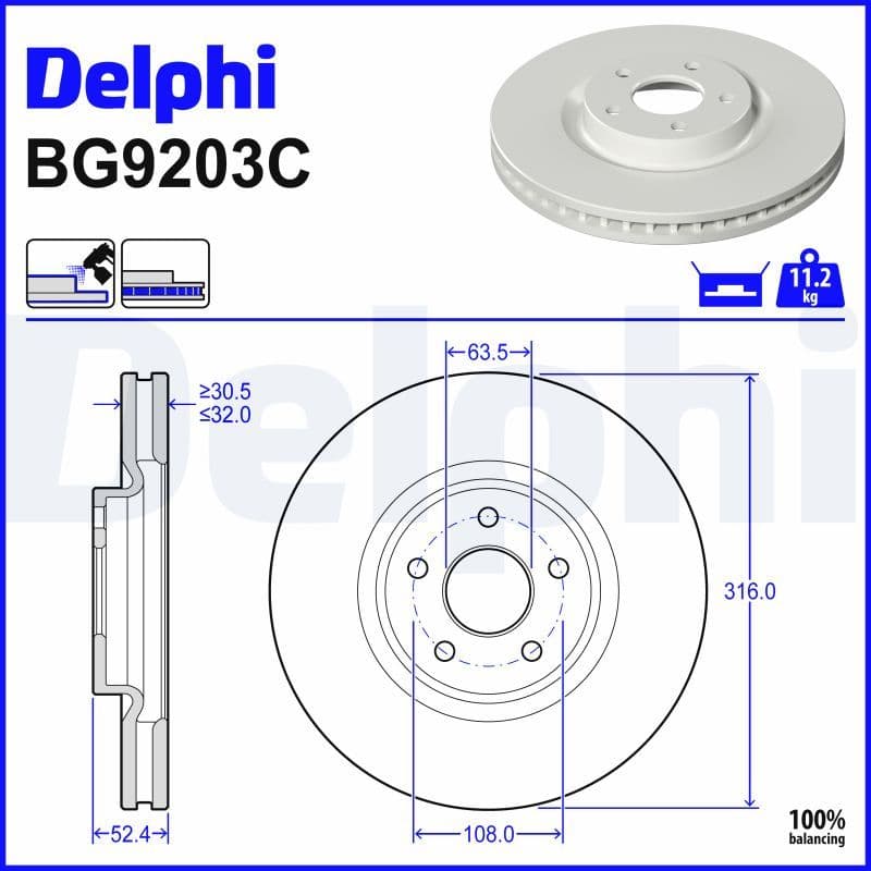 Disc frana DELPHI BG9203C