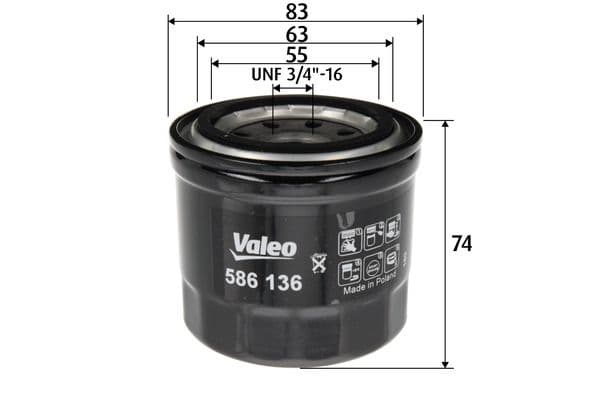 Filtru ulei VALEO 586136