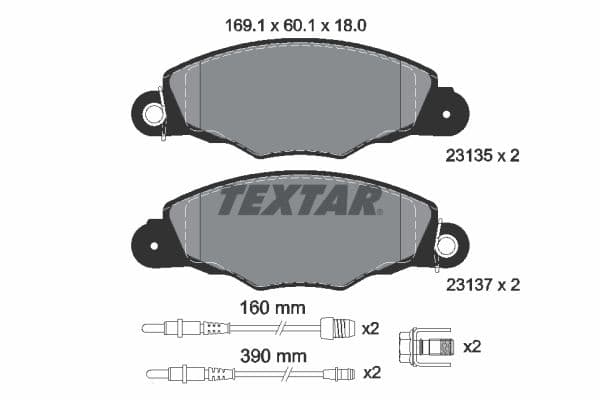 set placute frana,frana disc TEXTAR Q+ 2313503
