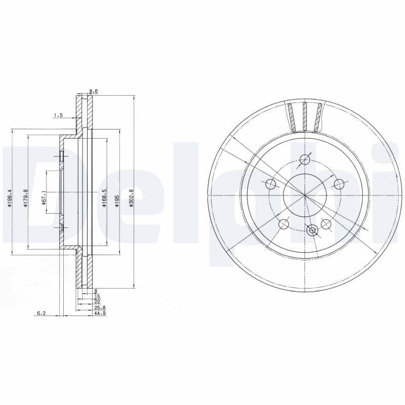 Disc frana DELPHI BG3397
