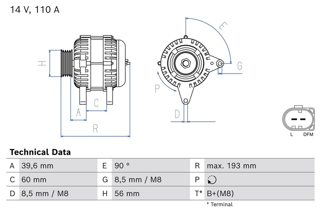Generator / Alternator BOSCH 0 986 084 930
