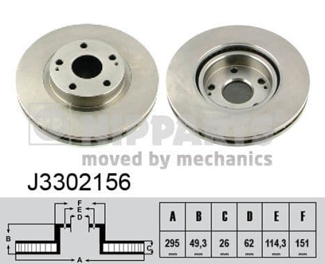 Disc frana NIPPARTS J3302156