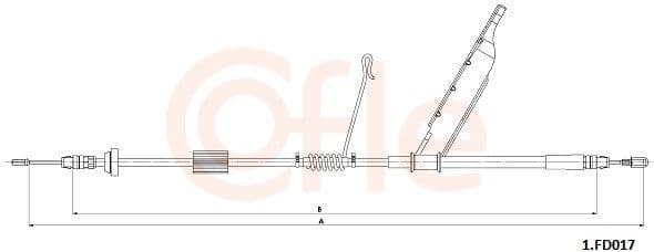 Cablu, frana de parcare COFLE 1.FD017