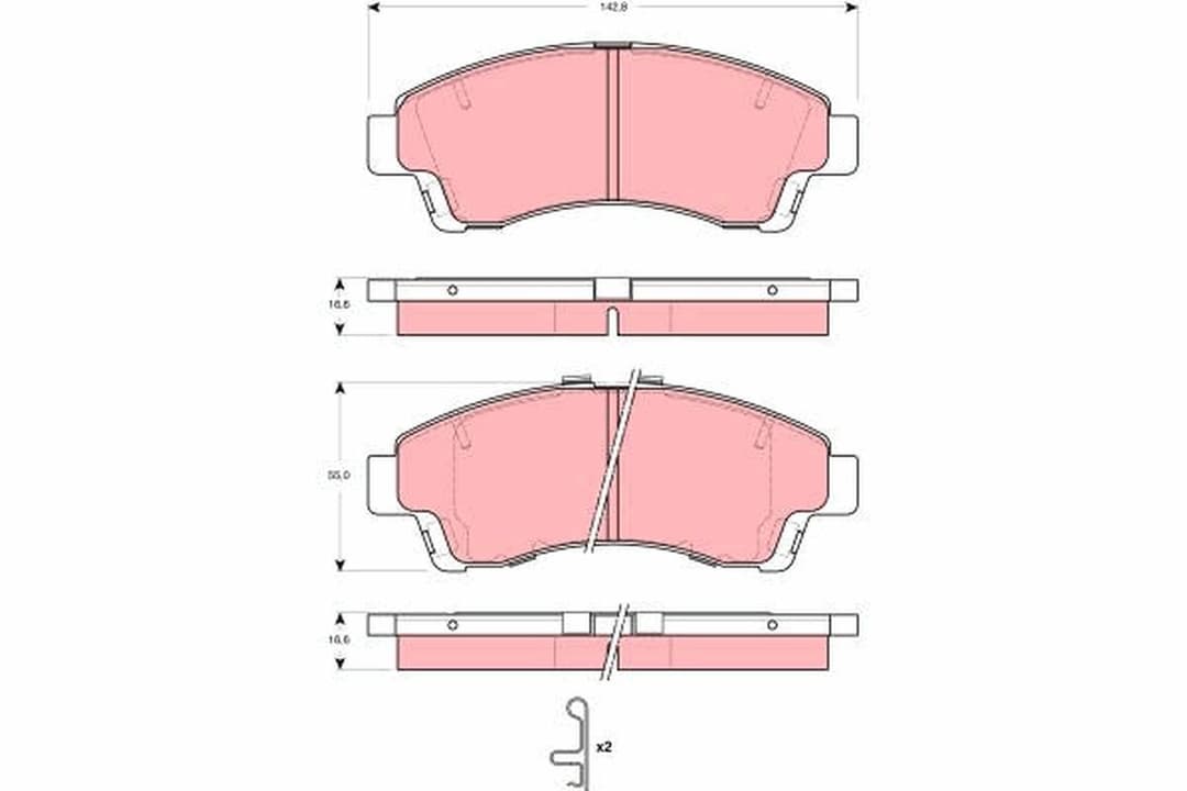 set placute frana,frana disc TRW GDB3321