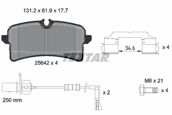 set placute frana,frana disc TEXTAR Q+ 2564201