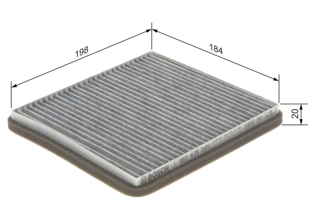 Filtru, aer habitaclu BOSCH 1 987 435 565