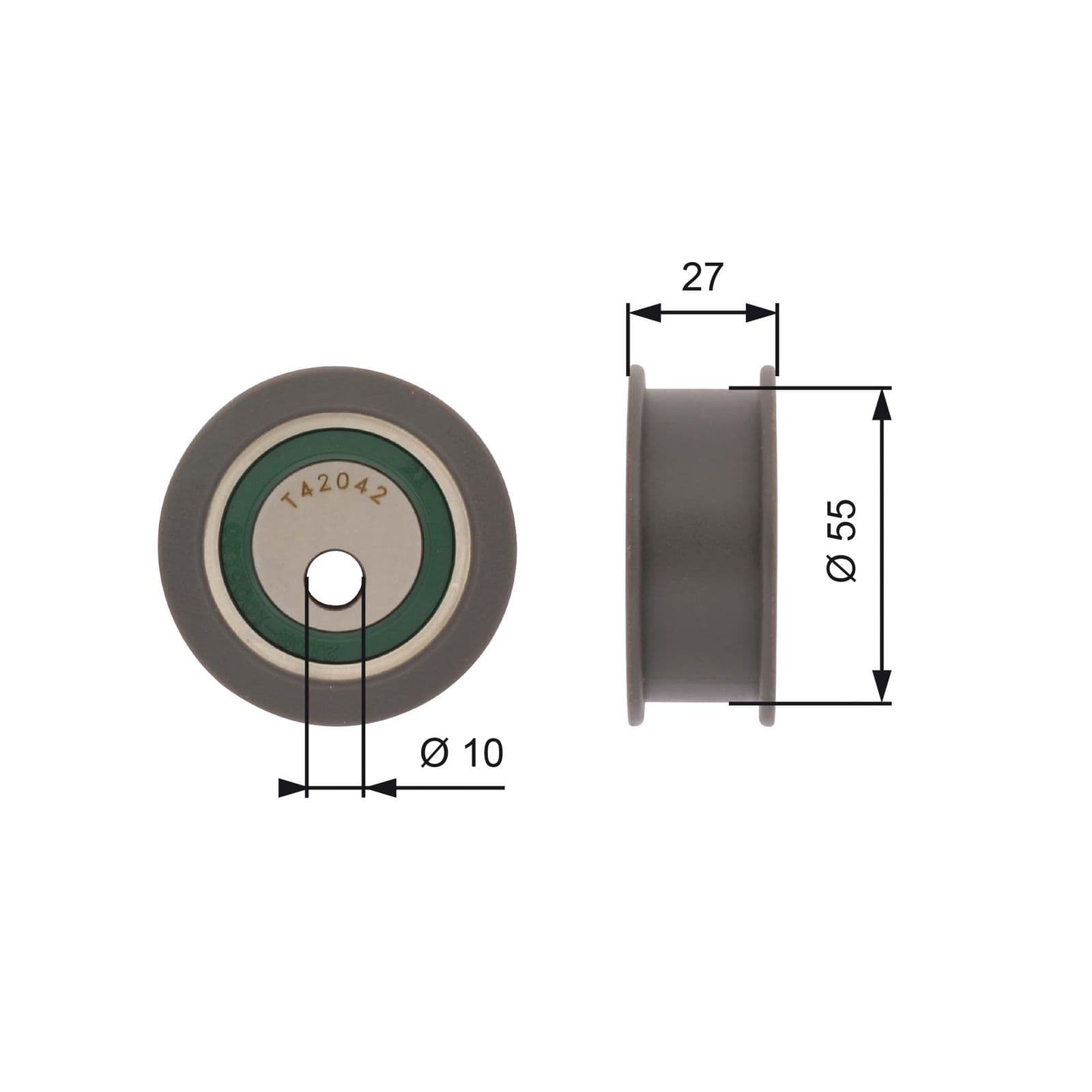 rola intinzator,curea distributie GATES PowerGrip™ T42042A