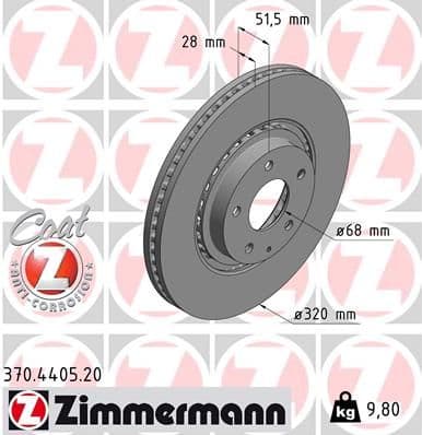 Disc frana ZIMMERMANN COAT Z 370.4405.20