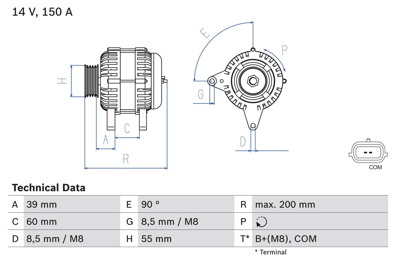 Generator / Alternator BOSCH 0 986 080 410