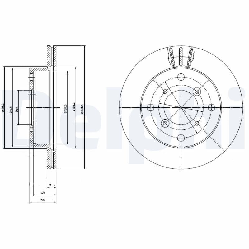 Disc frana DELPHI BG2645