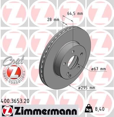 Disc frana ZIMMERMANN COAT Z 400.3653.20