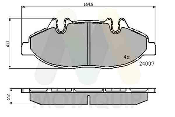 set placute frana,frana disc MOTAQUIP LVXL1269