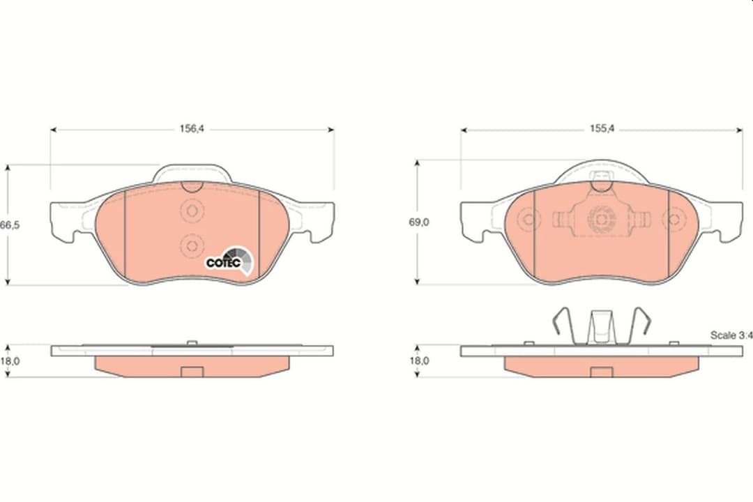 set placute frana,frana disc TRW GDB1540