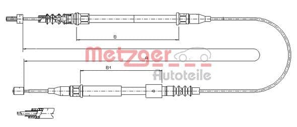 Cablu, frana de parcare METZGER 11.5769