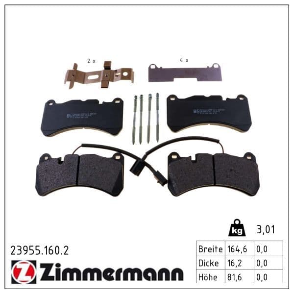 set placute frana,frana disc ZIMMERMANN 23955.160.2