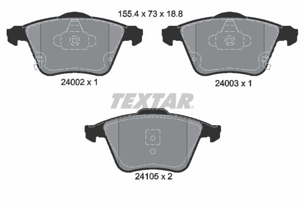 set placute frana,frana disc TEXTAR Q+ 2400201