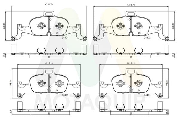 set placute frana,frana disc MOTAQUIP LVXL1847