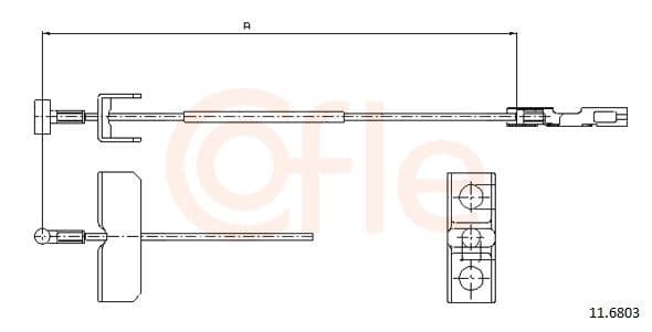 Cablu, frana de parcare COFLE 11.6803