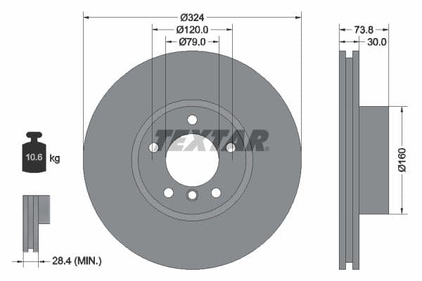 Disc frana TEXTAR PRO+ 92107105