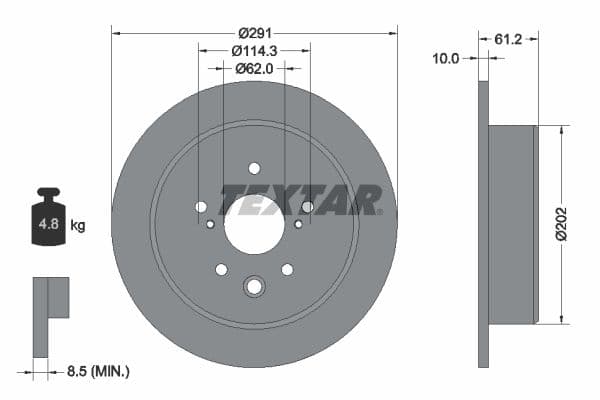 Disc frana TEXTAR PRO 92179803
