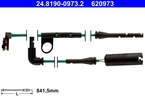 senzor de avertizare,uzura placute de frana ATE 24.8190-0973.2