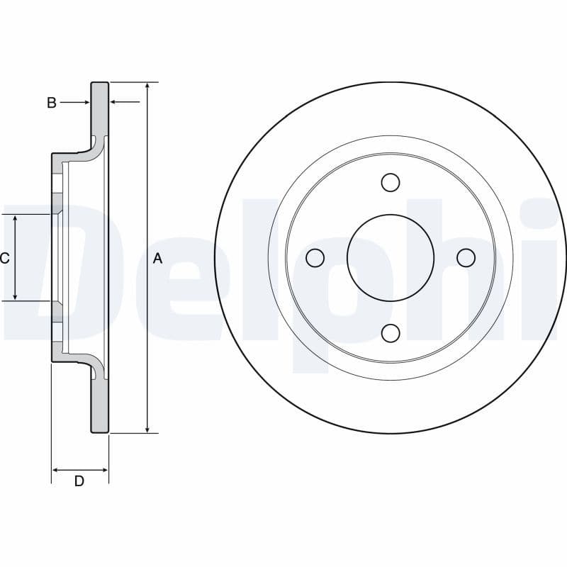 Disc frana DELPHI BG4954C