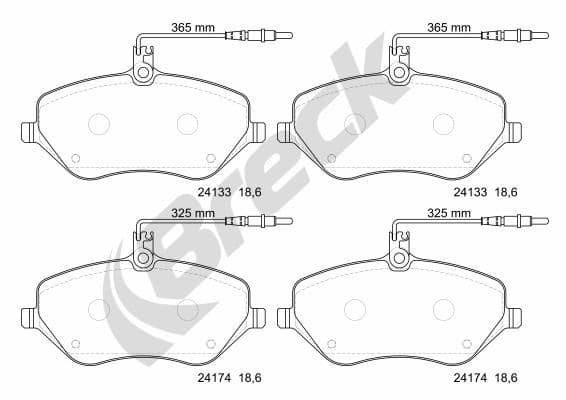 set placute frana,frana disc BRECK 24133 00 701 10