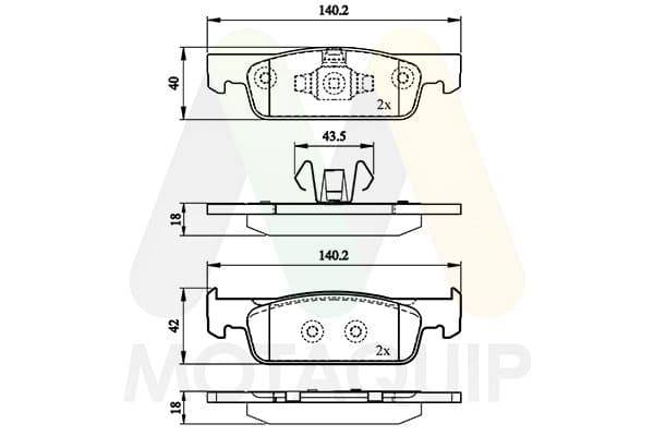 set placute frana,frana disc MOTAQUIP LVXL1765