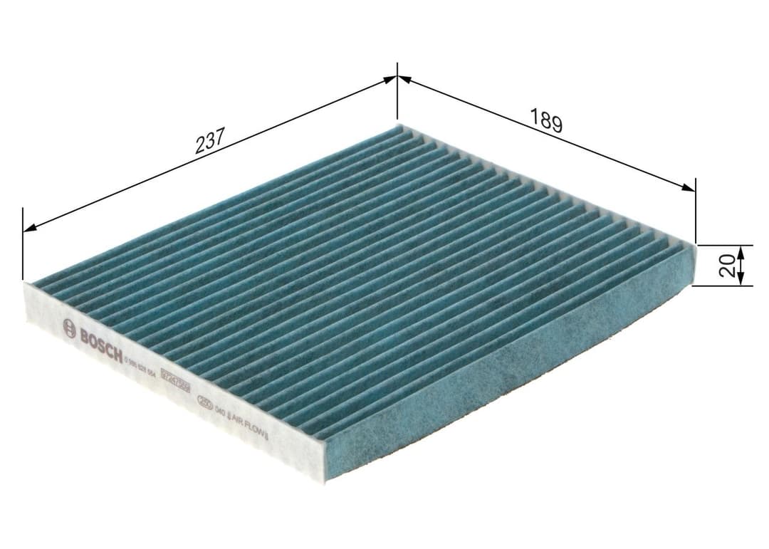 Filtru, aer habitaclu BOSCH 0 986 628 554